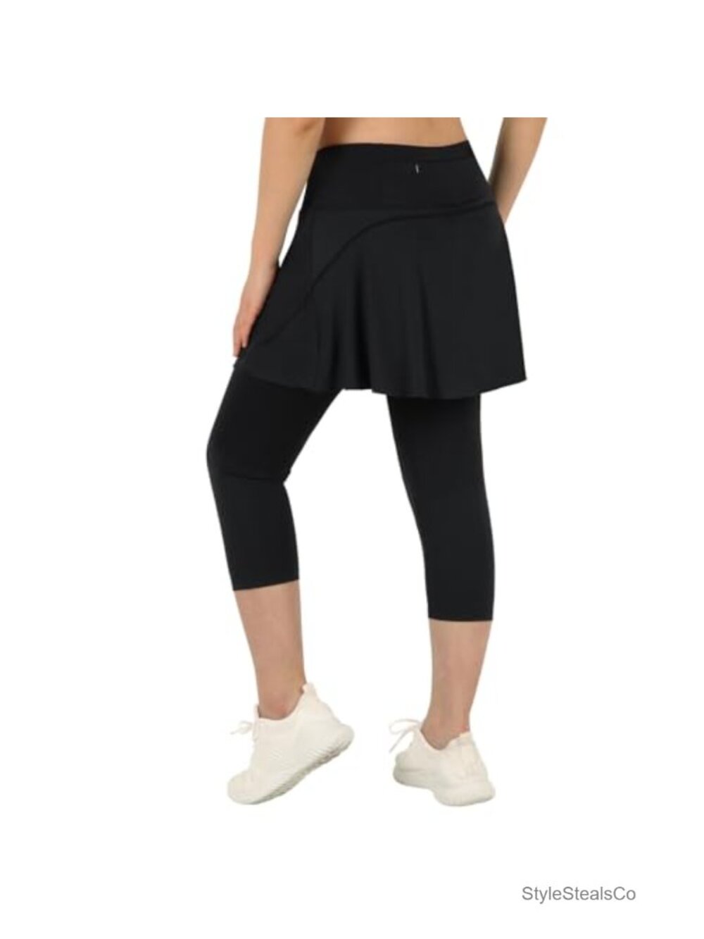 Women's Skirted Leggings with Pockets Tennis Yoga Pickleball High Waisted Flared